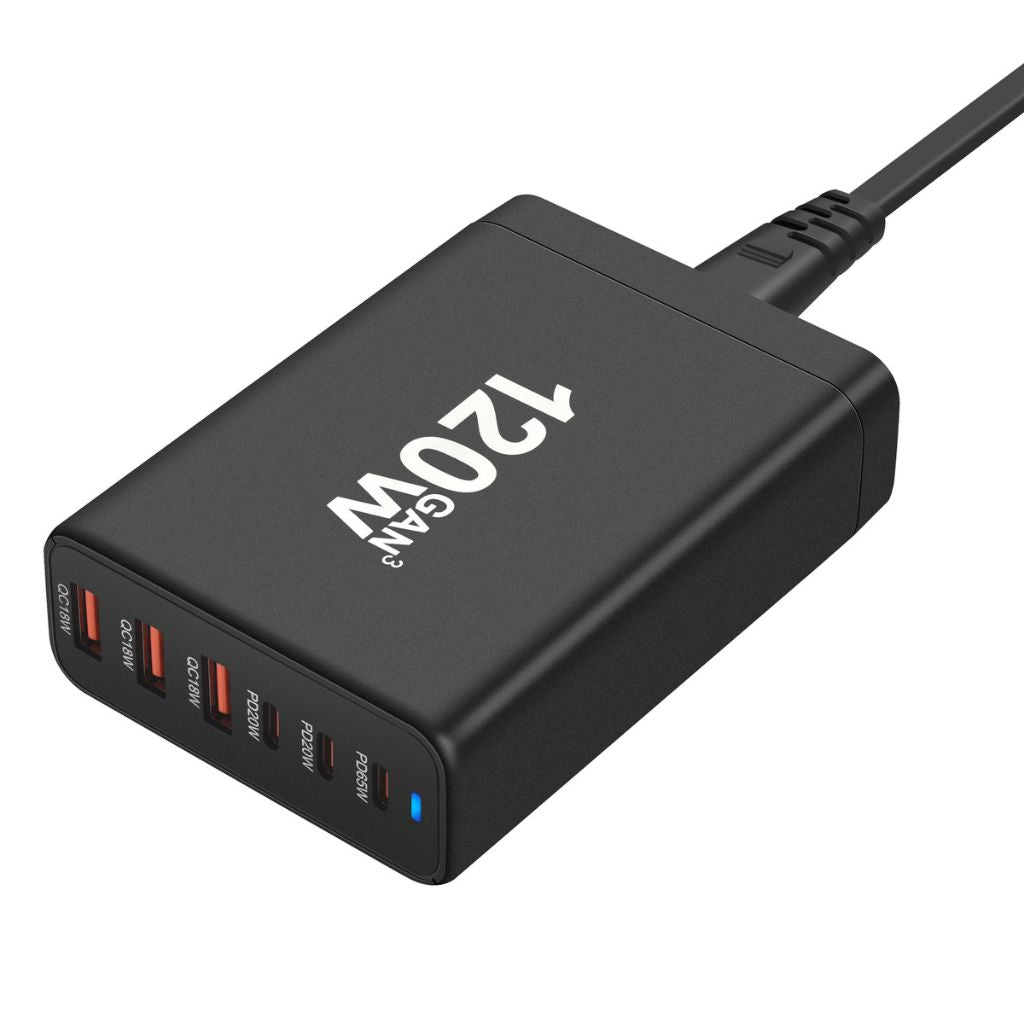 120W GaN 6 - Port USB - C Charger - MoodPeach