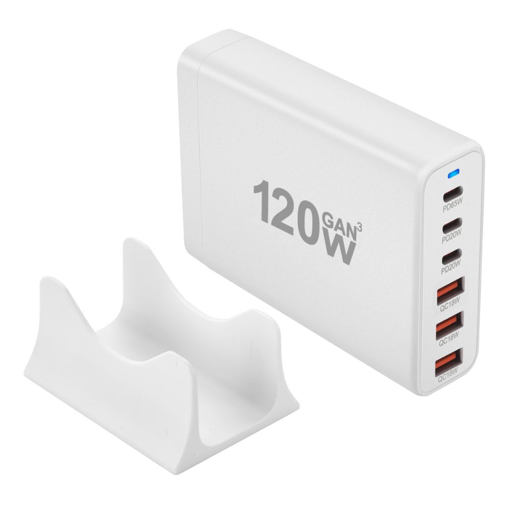 120W GaN 6 - Port USB - C Charger - MoodPeach