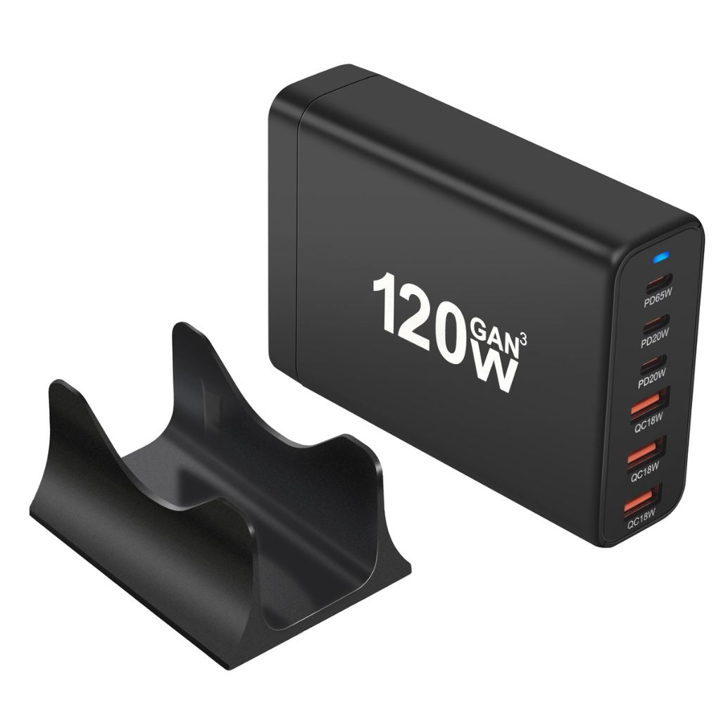 120W GaN 6 - Port USB - C Charger - MoodPeach
