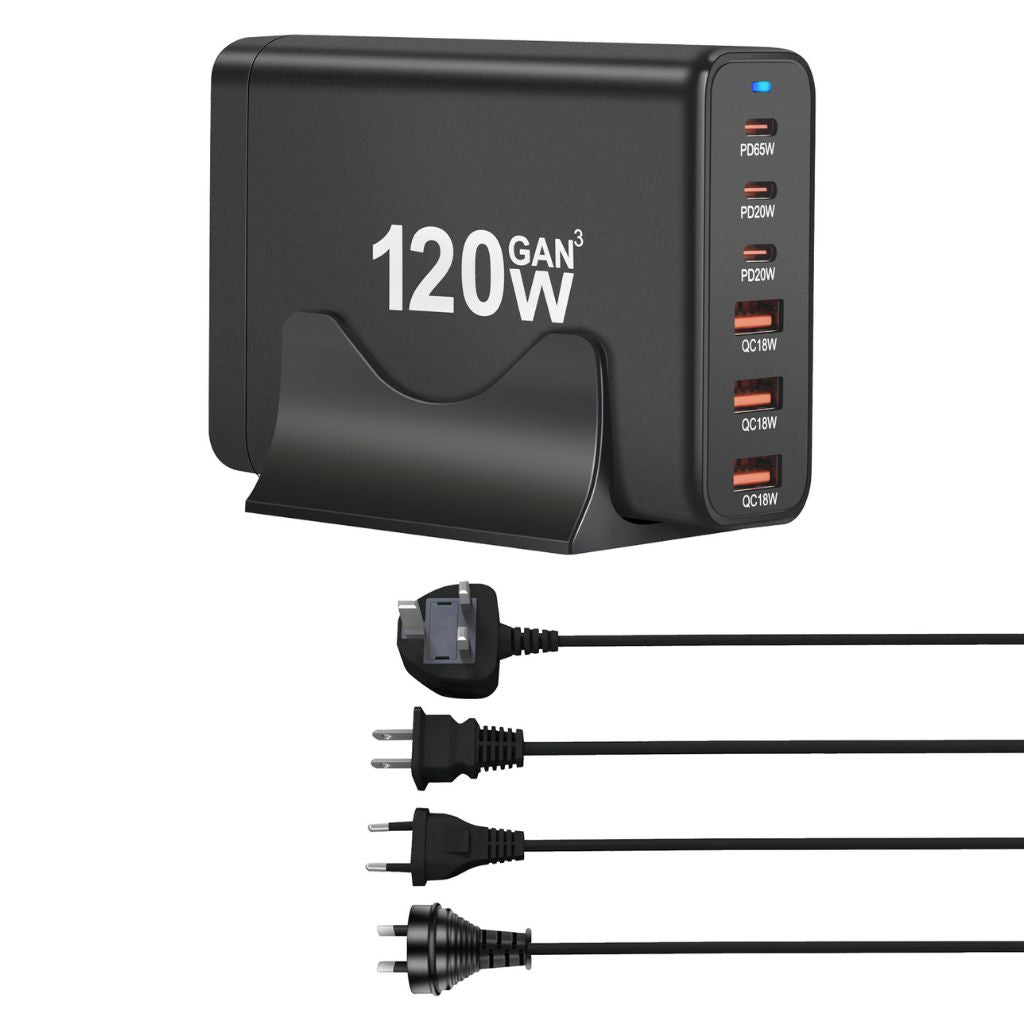 120W GaN 6 - Port USB - C Charger - MoodPeach