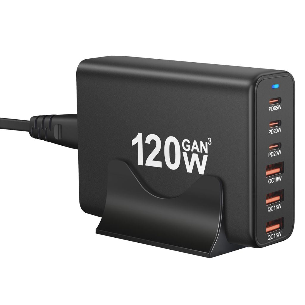 120W GaN 6 - Port USB - C Charger - MoodPeach