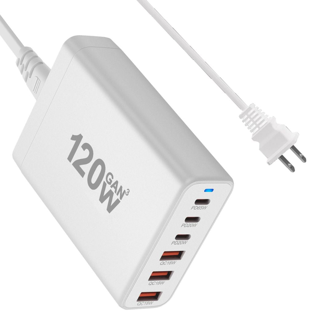 120W GaN 6 - Port USB - C Charger - MoodPeach