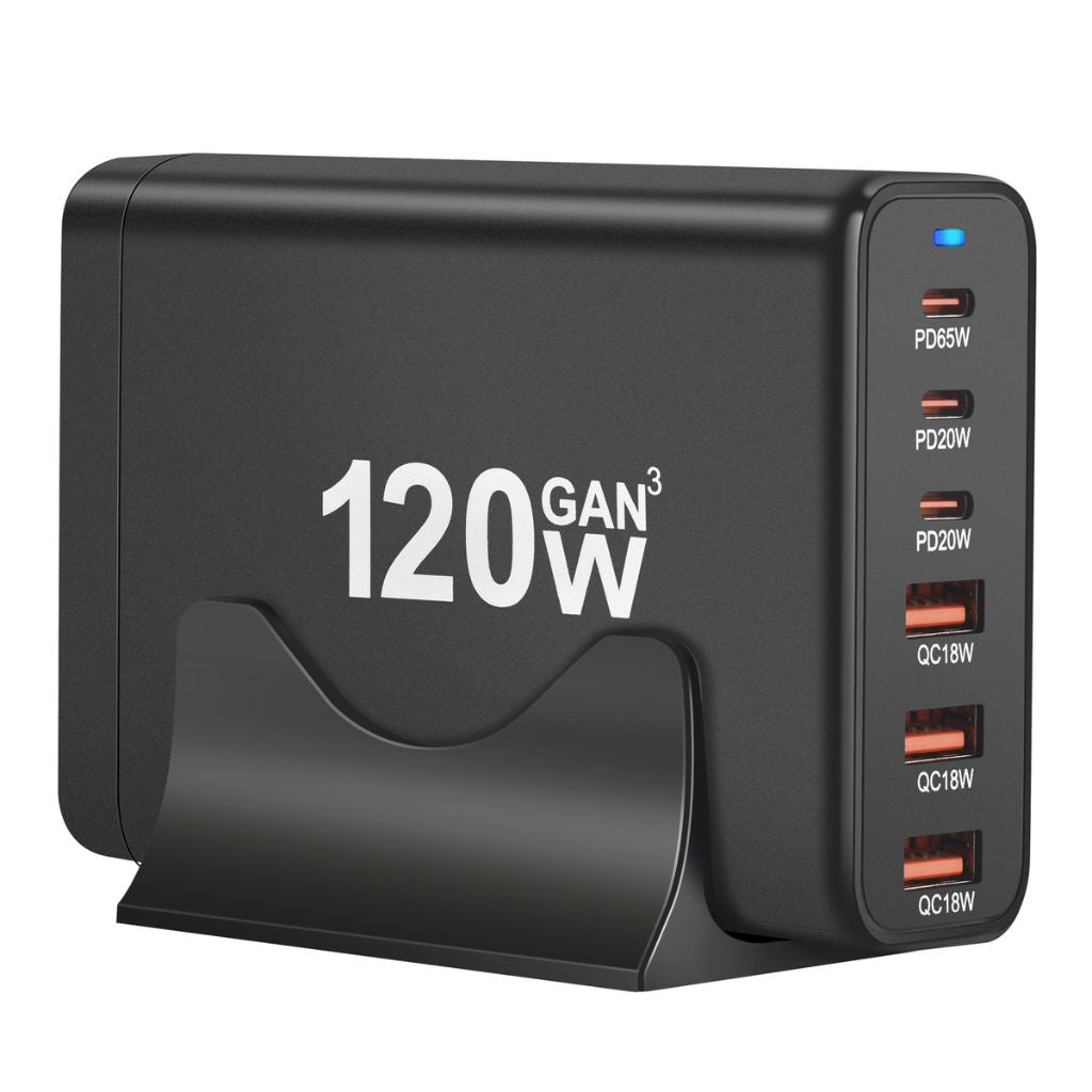 120W GaN 6 - Port USB - C Charger - MoodPeach