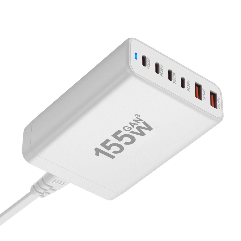 155W GaN 6 - Port USB - C Charger - MoodPeach