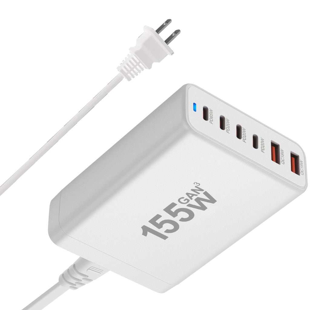 155W GaN 6 - Port USB - C Charger - MoodPeach