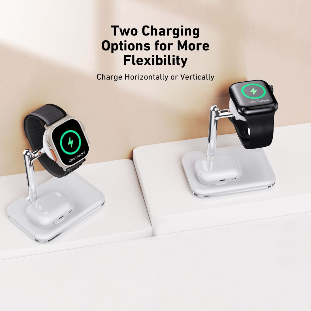 2 in 1 Apple Watch & AirPods Charger - MoodPeach