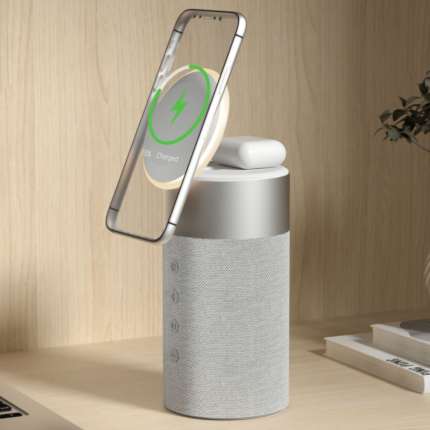 2 in 1 Magnetic Charger & Speaker - MoodPeach