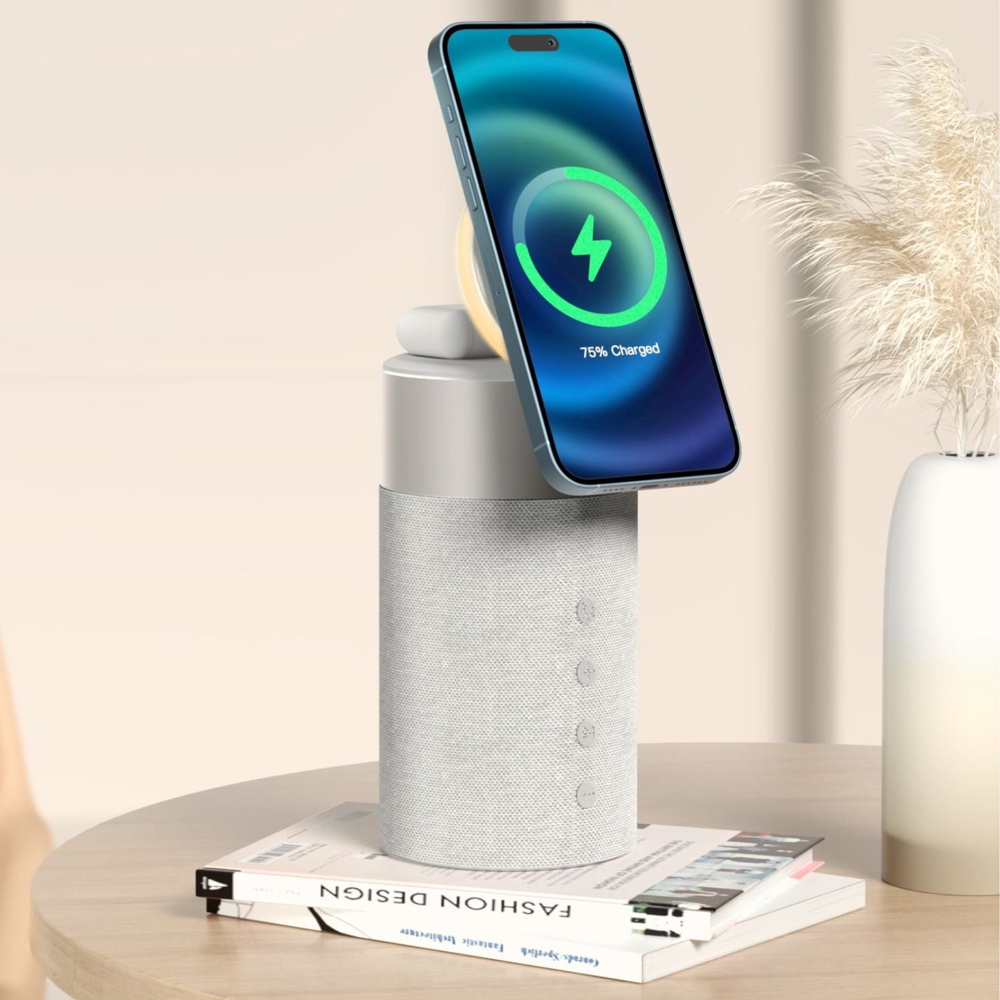 2 in 1 Magnetic Charger & Speaker - MoodPeach
