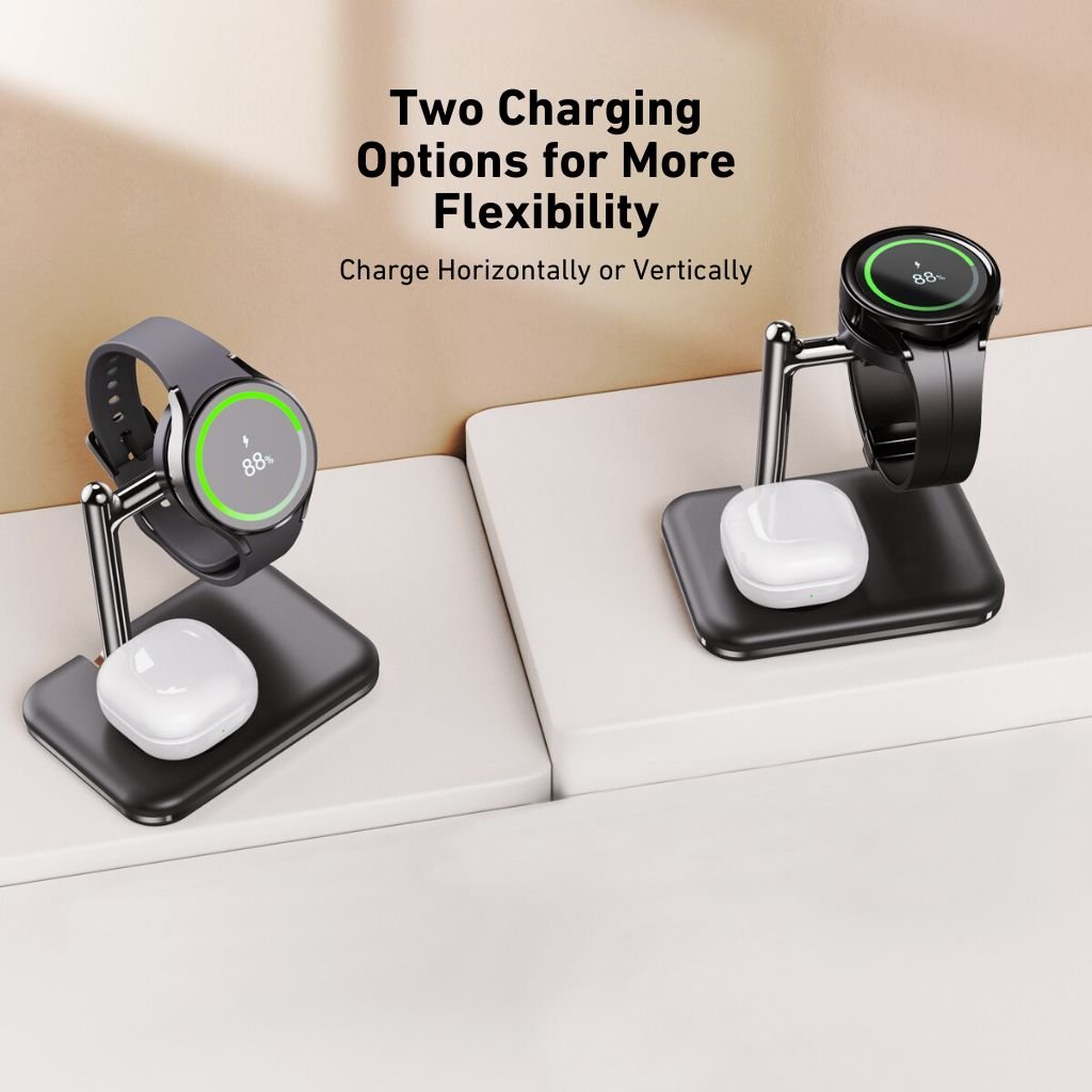 2 in 1 Samsung Watch & Buds Charger - MoodPeach