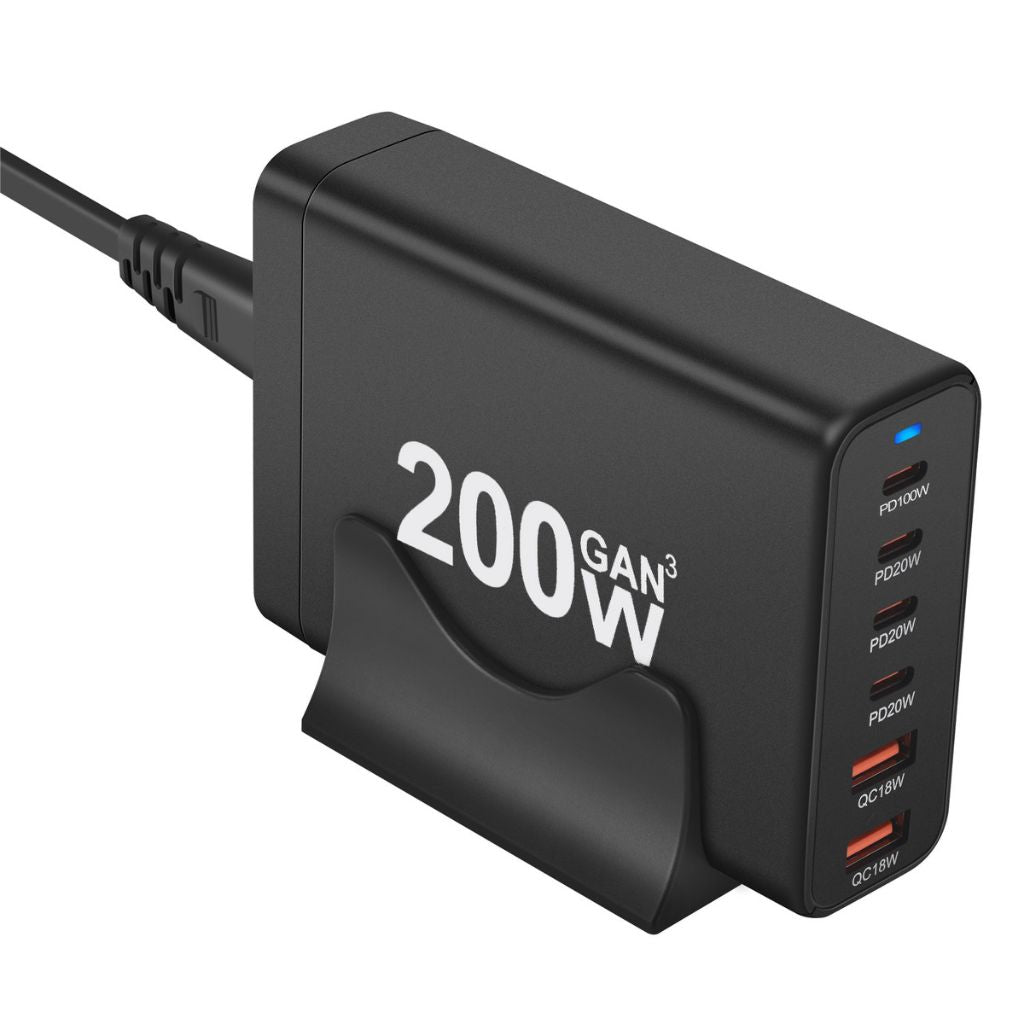 200W GaN 6 - Port USB - C Charger - MoodPeach