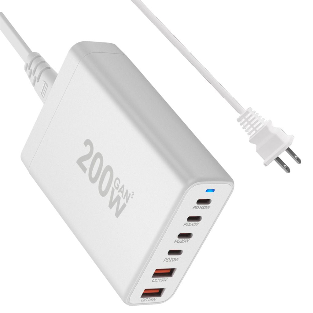 200W GaN 6 - Port USB - C Charger - MoodPeach