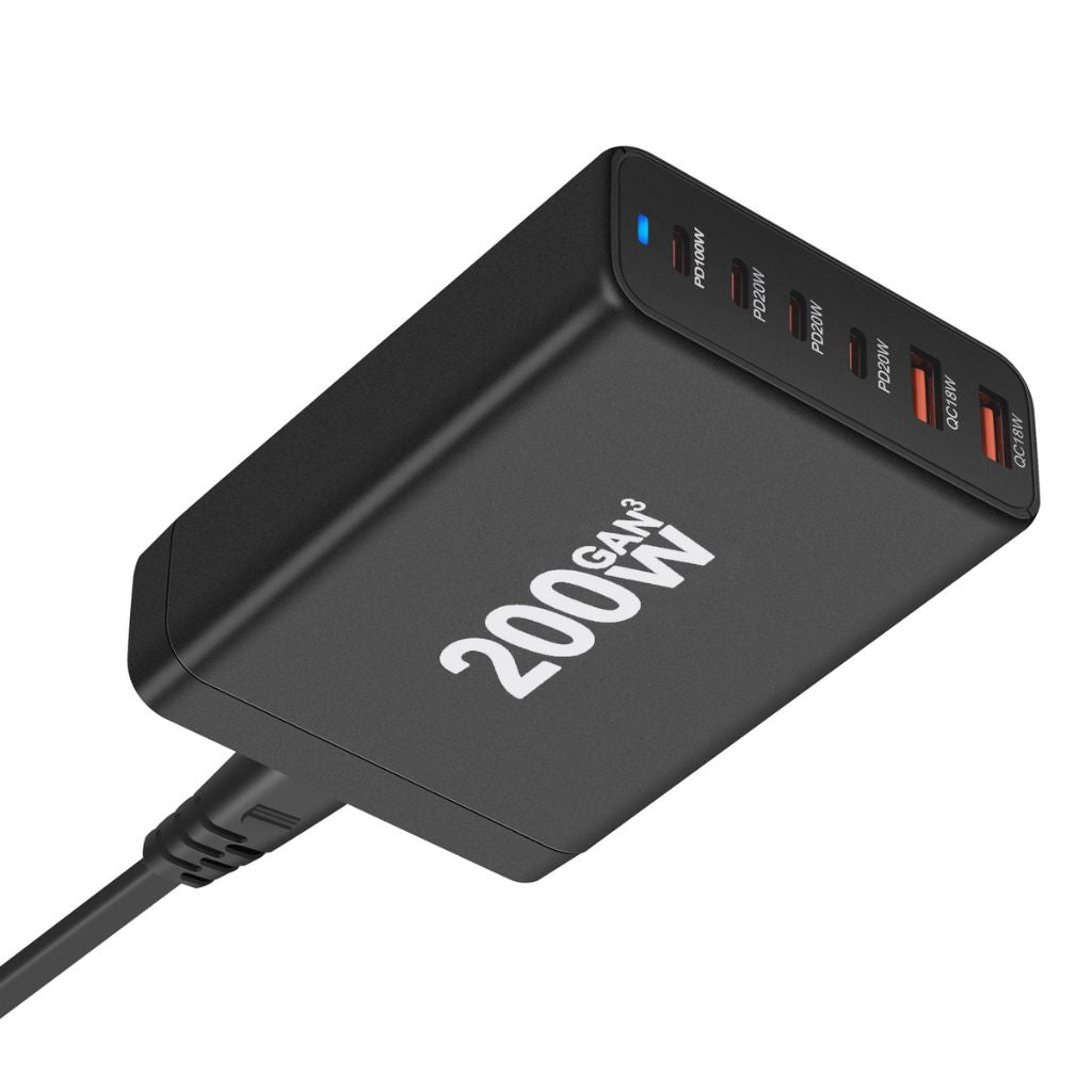 200W GaN 6 - Port USB - C Charger - MoodPeach