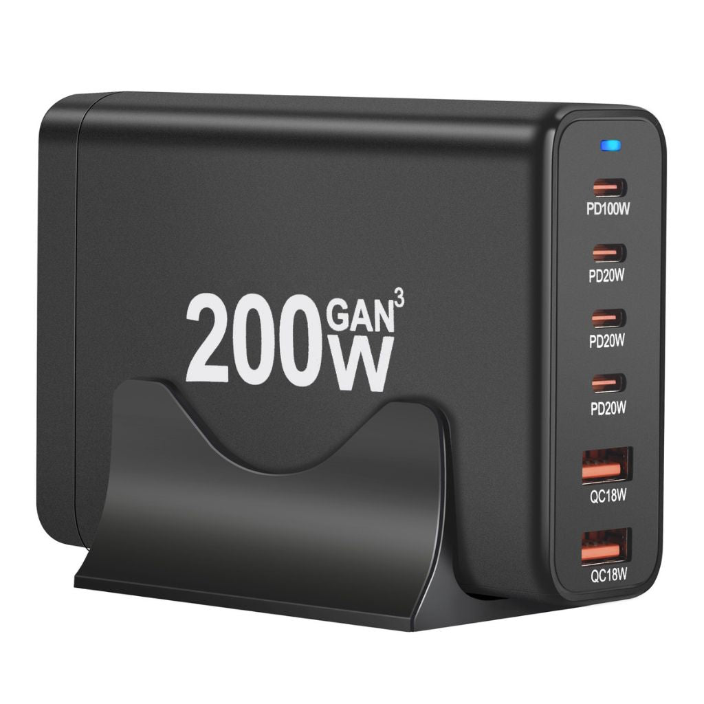 200W GaN 6 - Port USB - C Charger - MoodPeach