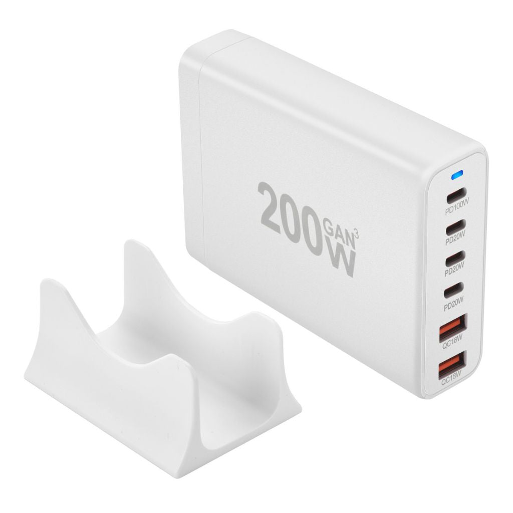 200W GaN 6 - Port USB - C Charger - MoodPeach