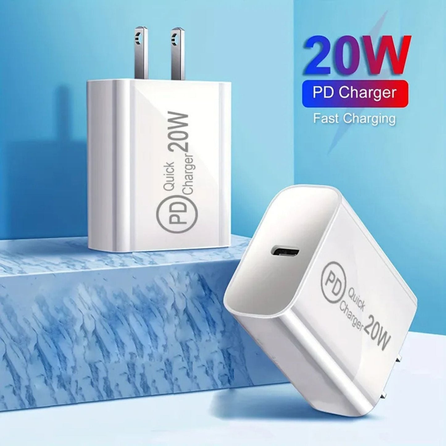 20W USB C Power Adapter - MoodPeach