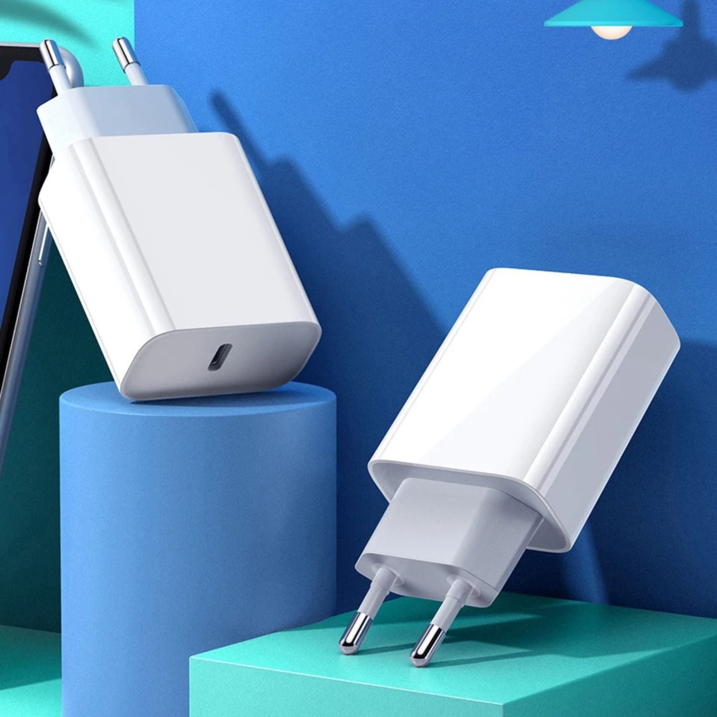 20W USB C Power Adapter - MoodPeach