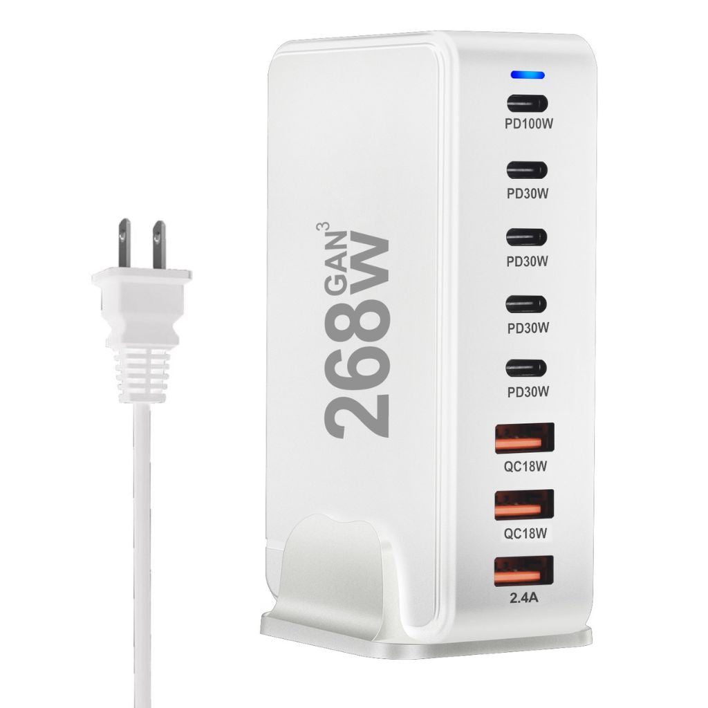 268W GaN 8 - Port USB - C Charger - MoodPeach