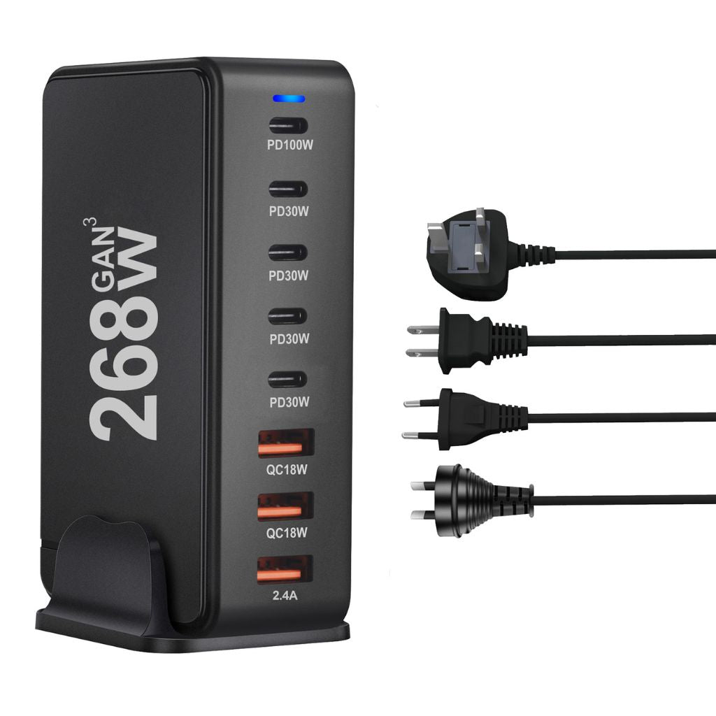268W GaN 8 - Port USB - C Charger - MoodPeach