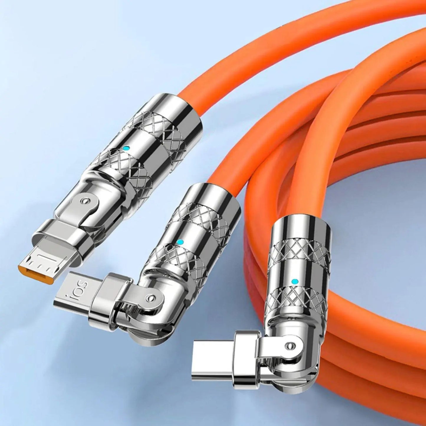 3 in 1 Charging Cable with Universal Compatbility & 120W - MoodPeach