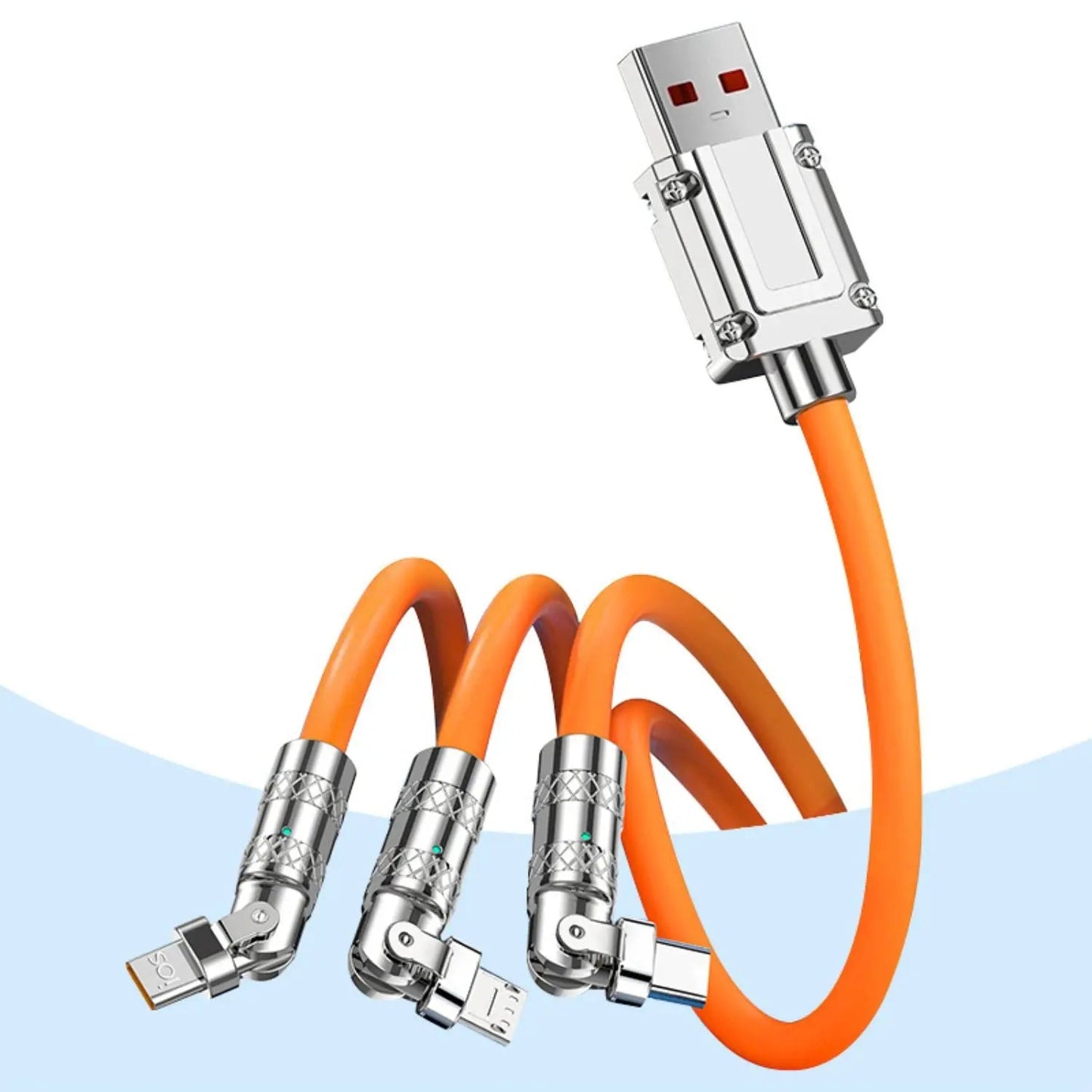 3 in 1 Charging Cable with Universal Compatbility & 120W - MoodPeach