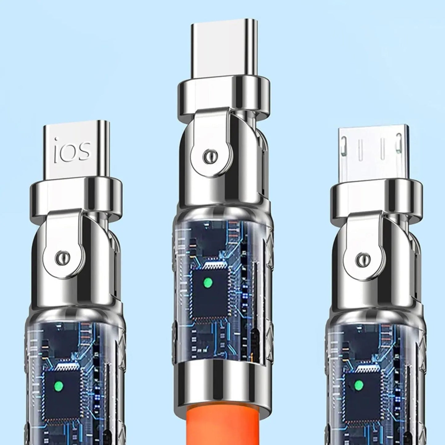 3 in 1 Charging Cable with Universal Compatbility & 120W - MoodPeach