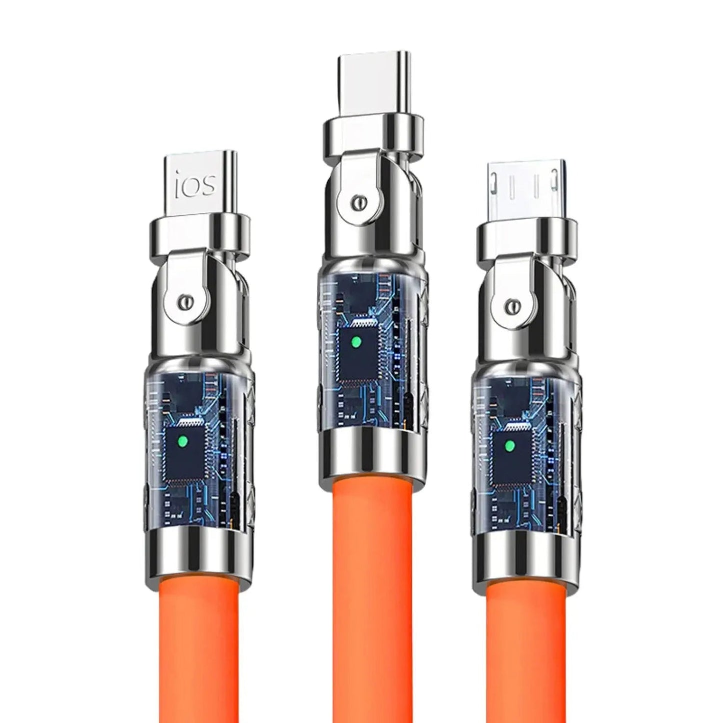 3 in 1 Charging Cable with Universal Compatbility & 120W - MoodPeach