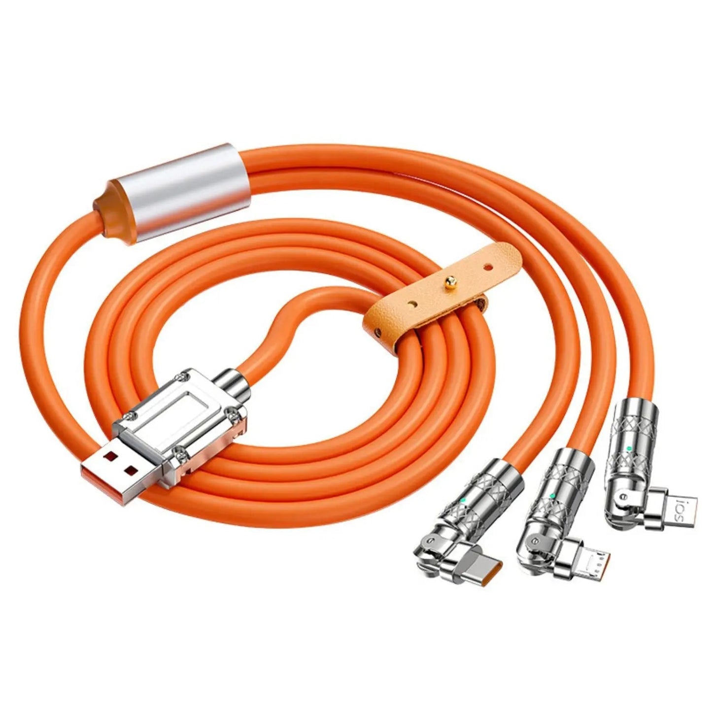 3 in 1 Charging Cable with Universal Compatbility & 120W - MoodPeach