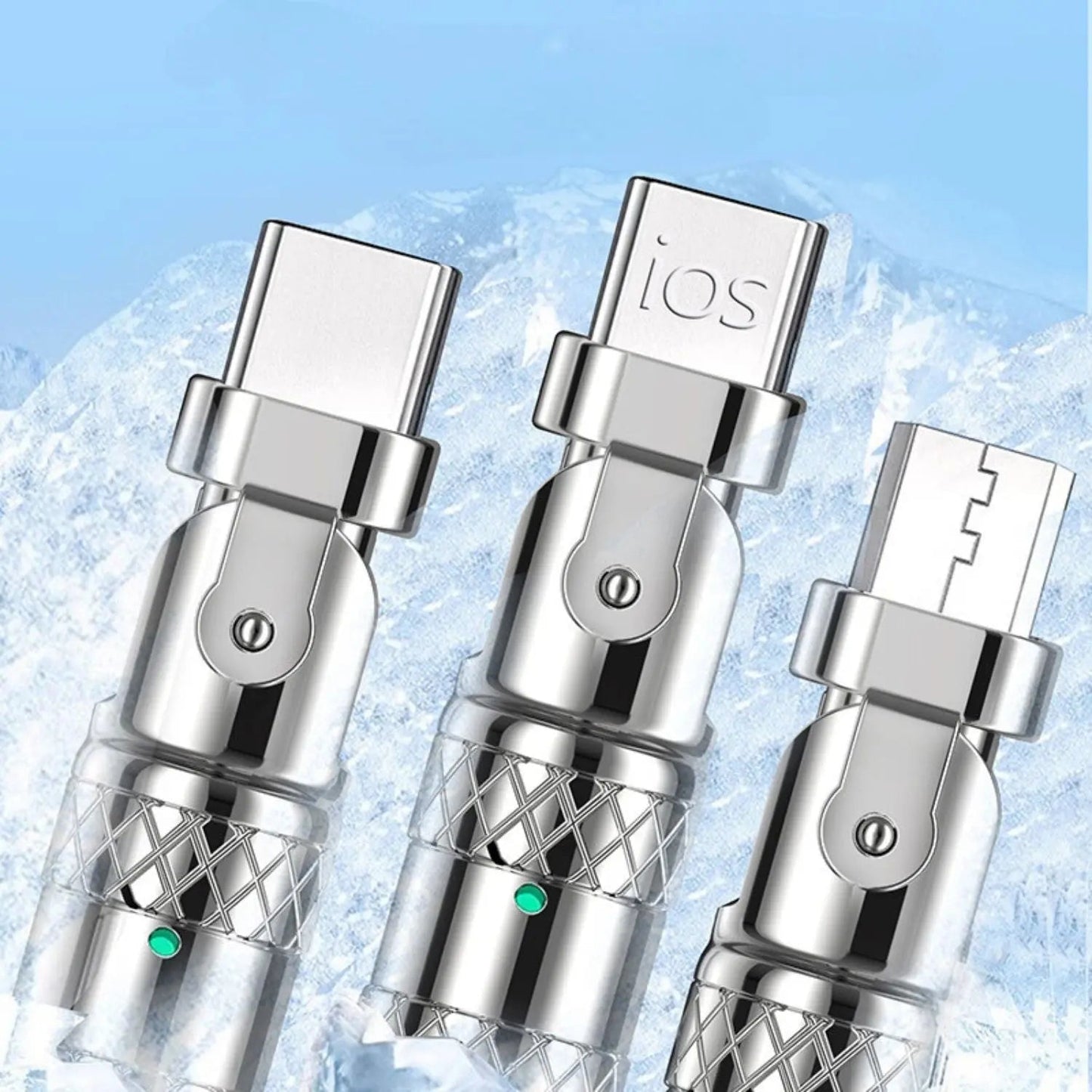 3 in 1 Charging Cable with Universal Compatbility & 120W - MoodPeach