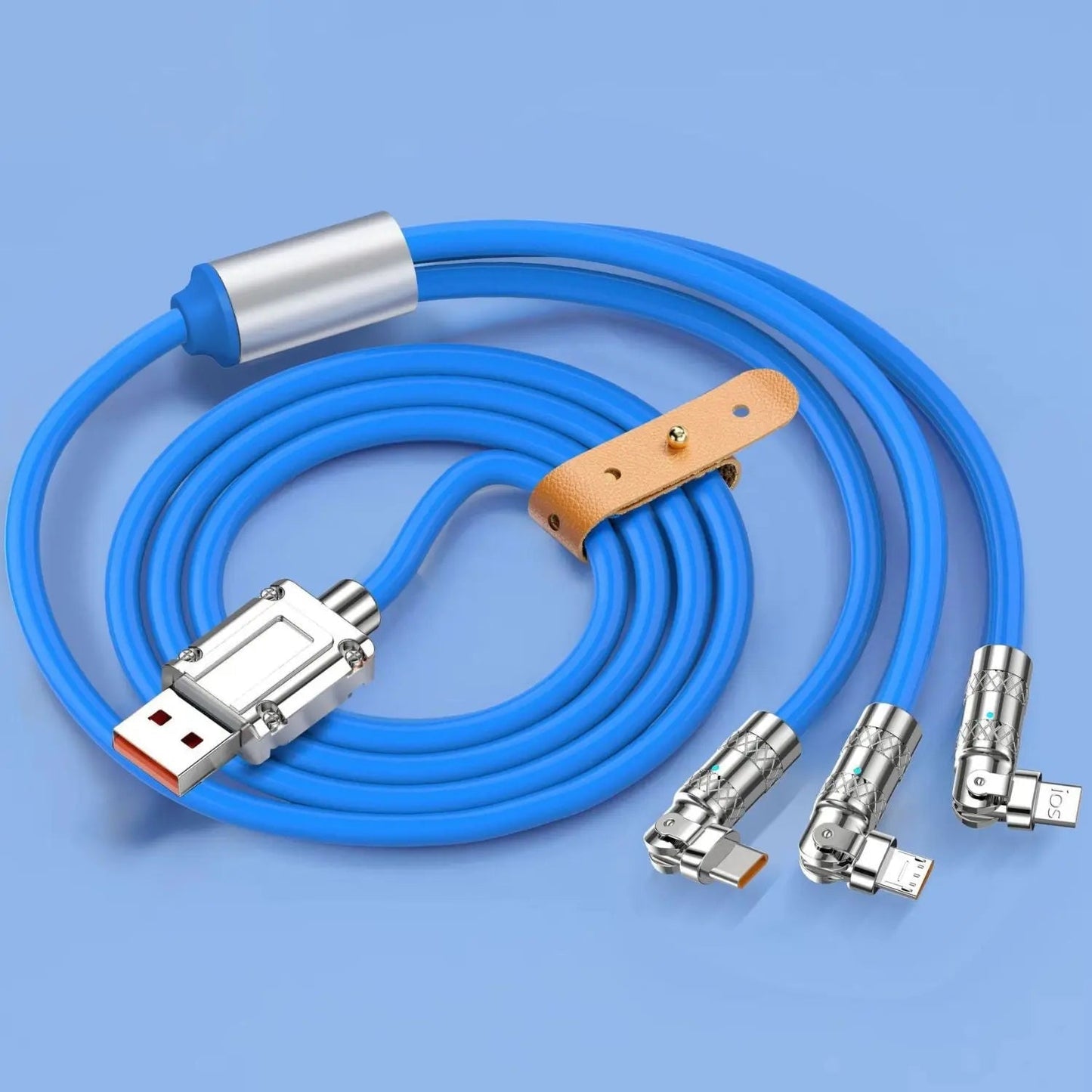 3 in 1 Charging Cable with Universal Compatbility & 120W - MoodPeach