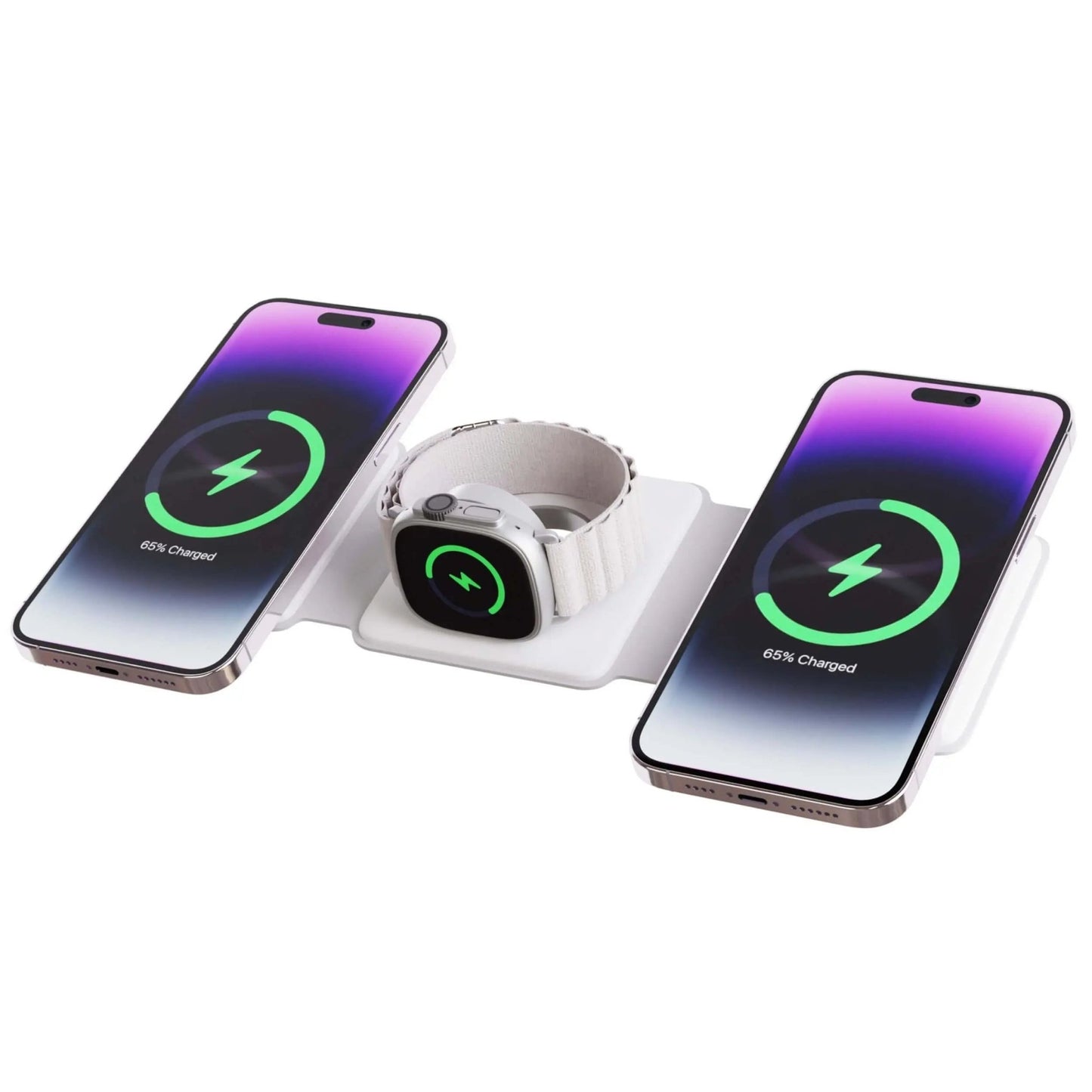 3 in 1 Foldable Charger for Apple - MoodPeach