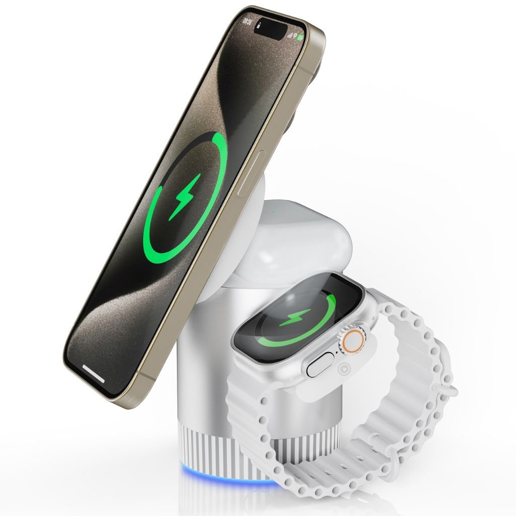3 in 1 Magnetic Charger for Apple - MoodPeach