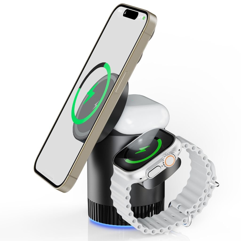 3 in 1 Magnetic Charger for Apple - MoodPeach