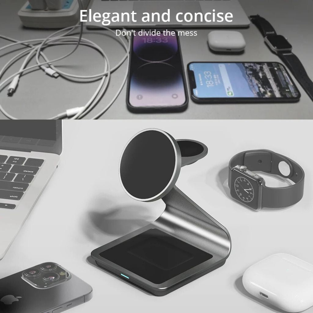 3 in 1 Magnetic Charger for Apple - MoodPeach