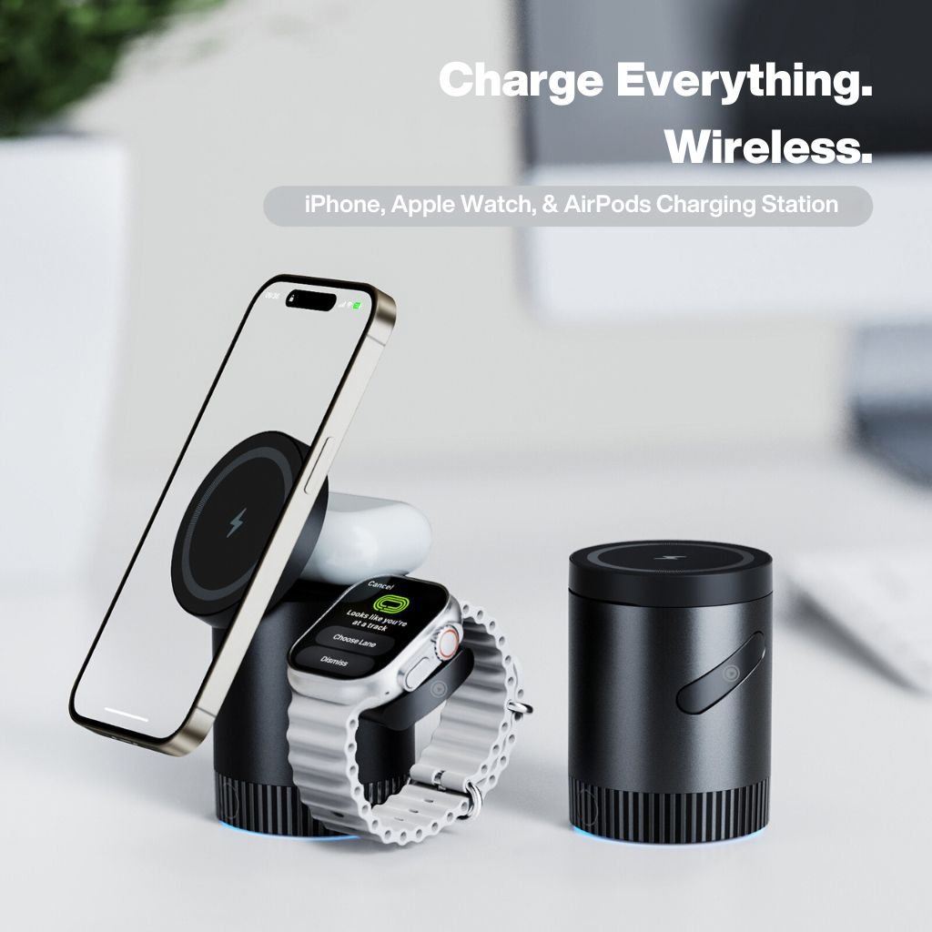 3 in 1 Magnetic Charger for Apple - MoodPeach