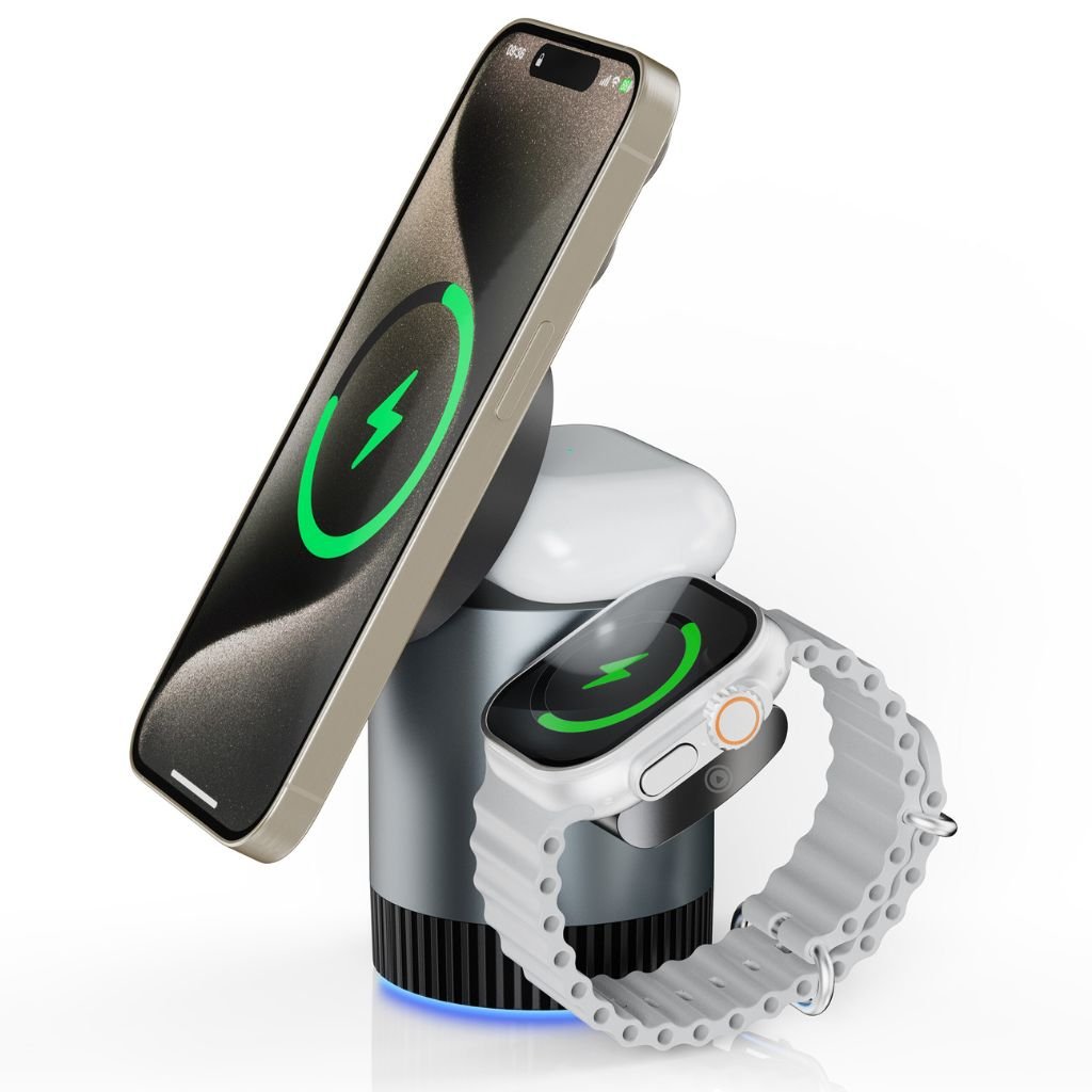 3 in 1 Magnetic Charger for Apple - MoodPeach