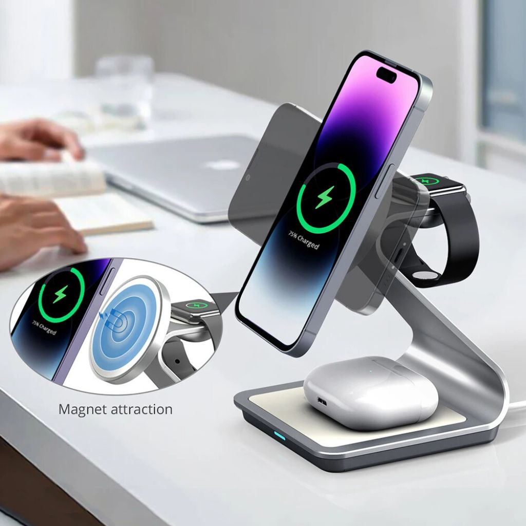 3 in 1 Magnetic Charger for Apple - MoodPeach