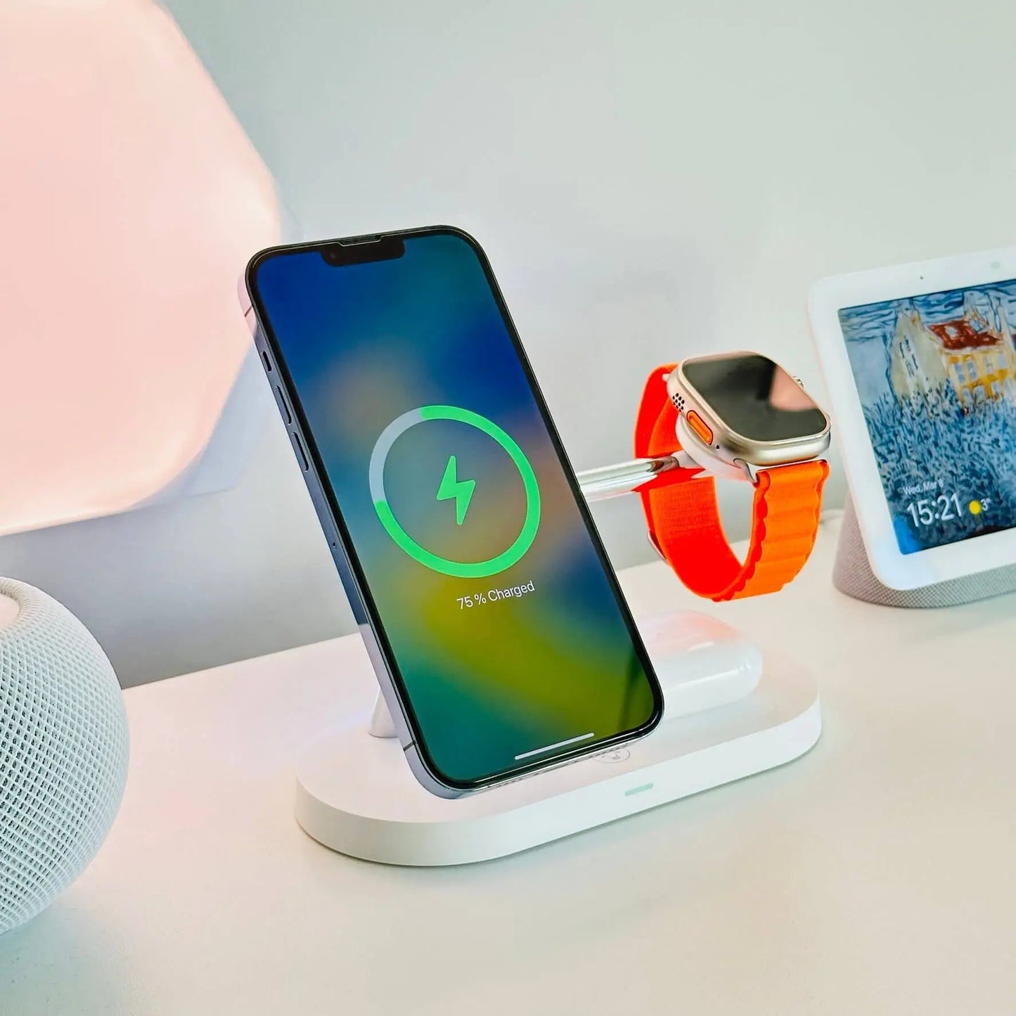 3 in 1 Magnetic Charger for Apple - MoodPeach