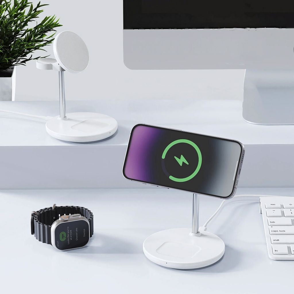 3 in 1 Magnetic Charger for Apple & Samsung - MoodPeach