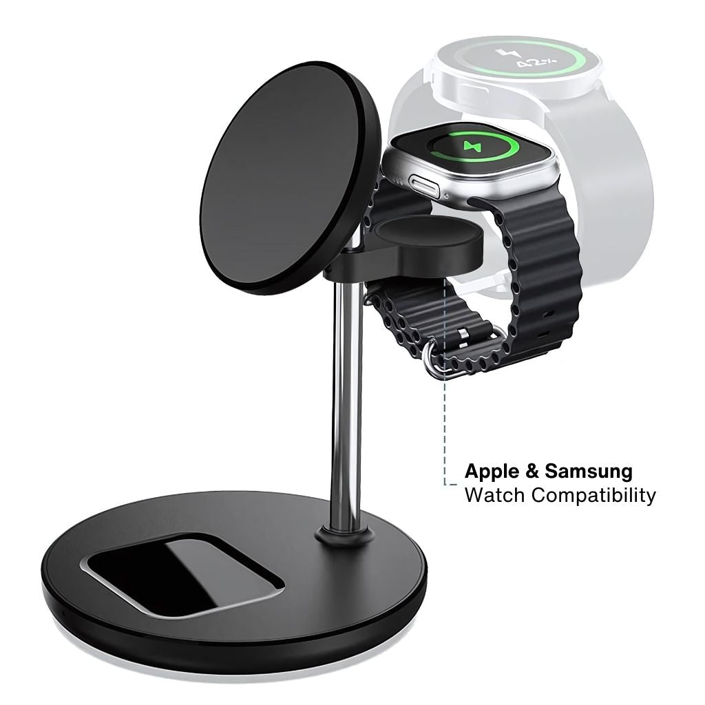 3 in 1 Magnetic Charger for Apple & Samsung - MoodPeach