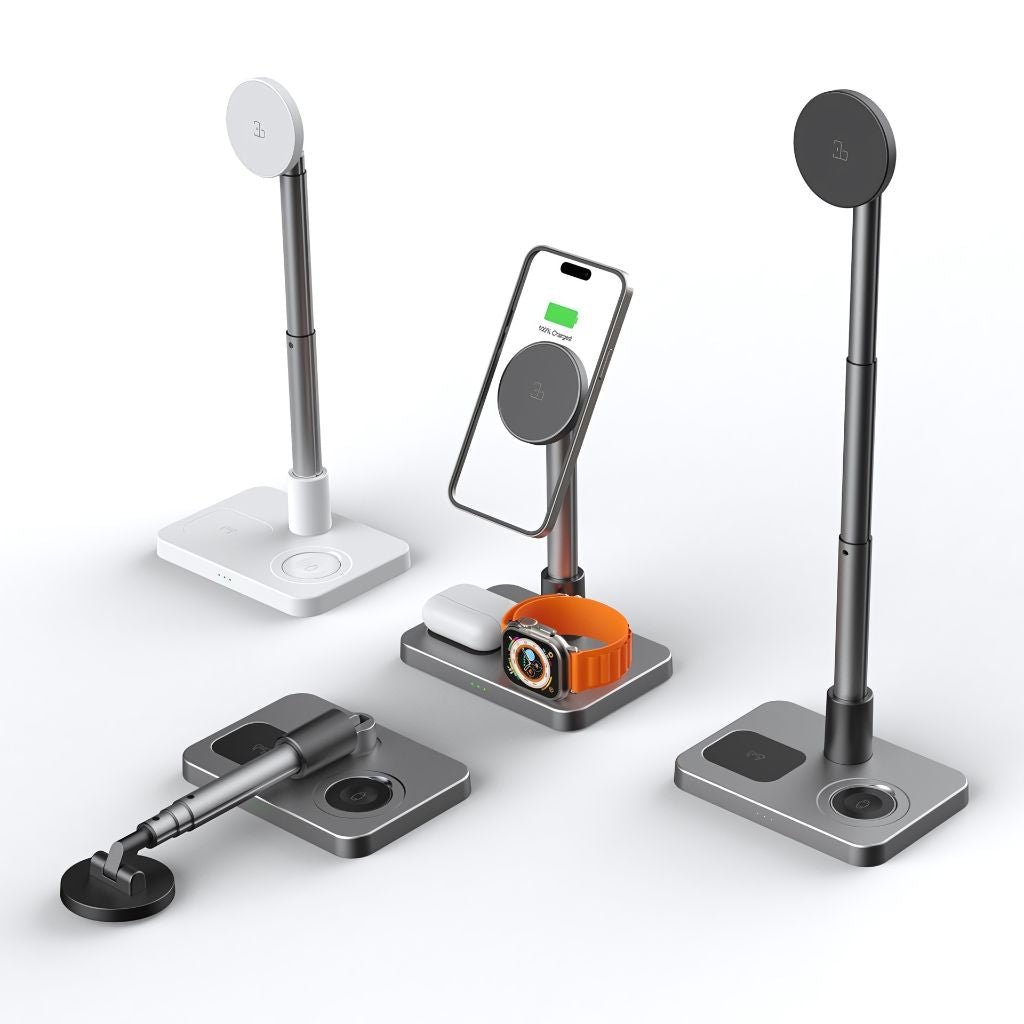 3 in 1 Magnetic Charger with Telescopic Reach for Apple - MoodPeach