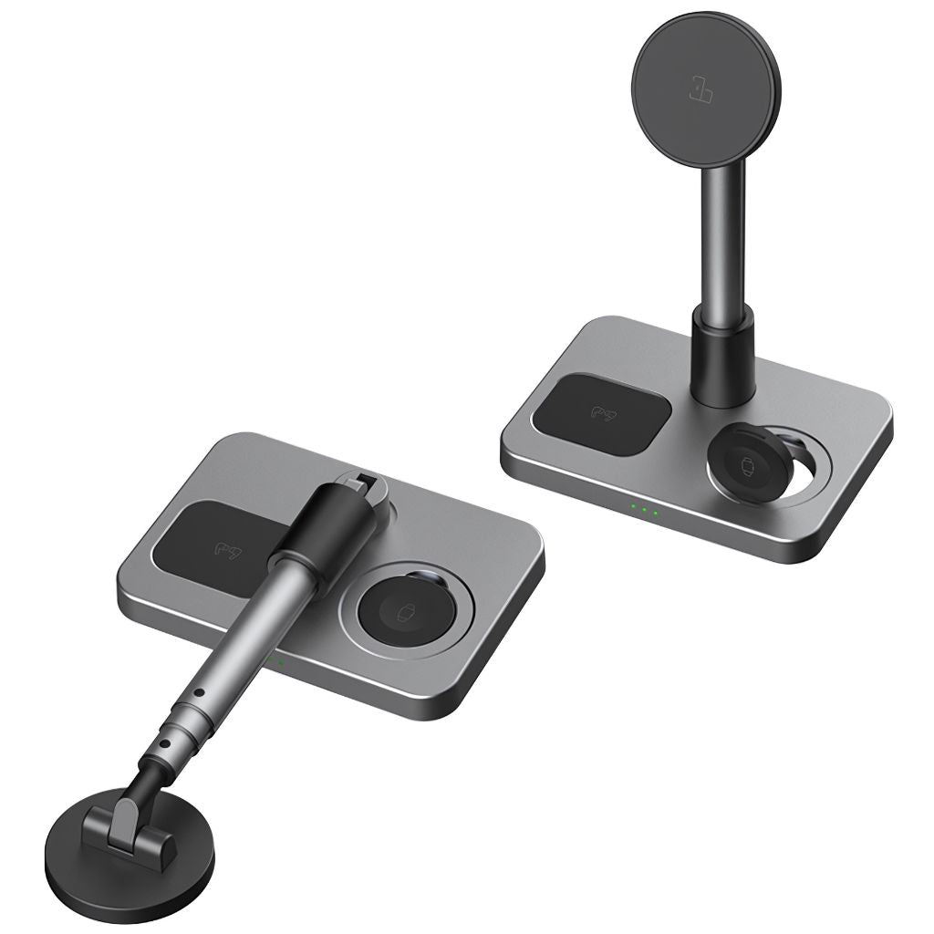 3 in 1 Magnetic Charger with Telescopic Reach for Apple - MoodPeach