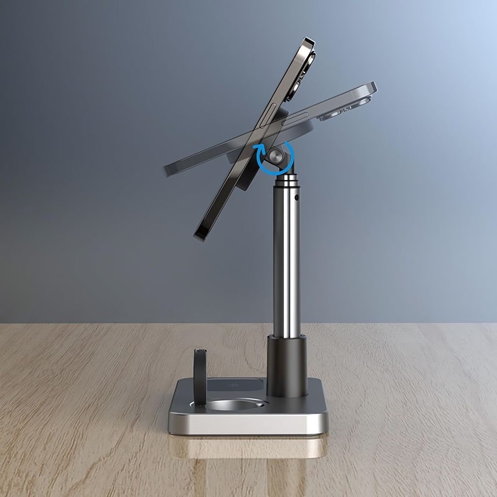 3 in 1 Magnetic Charger with Telescopic Reach for Apple - MoodPeach