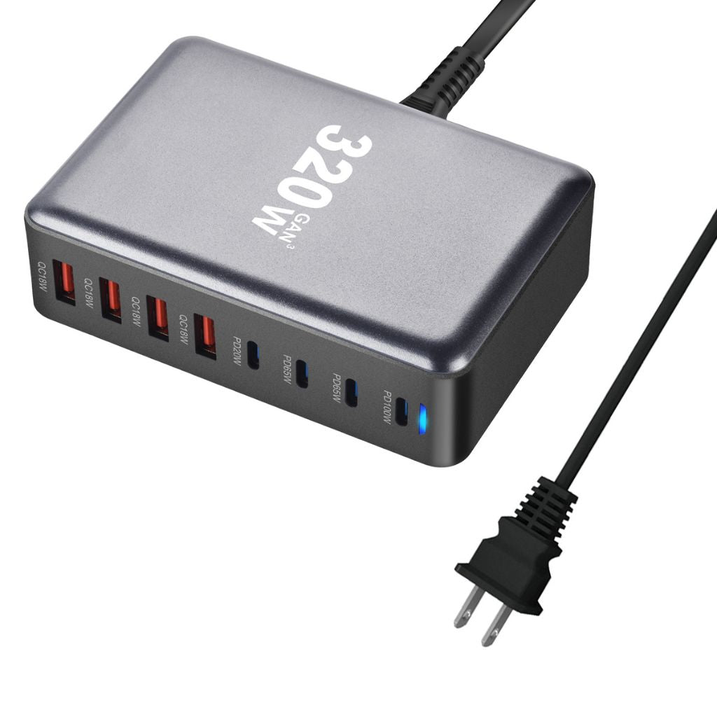 320W GaN 8 - Port USB - C Charger - MoodPeach