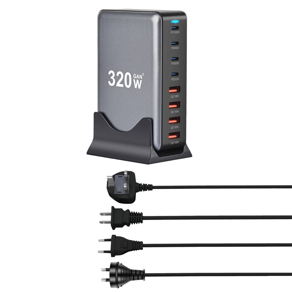 320W GaN 8 - Port USB - C Charger - MoodPeach
