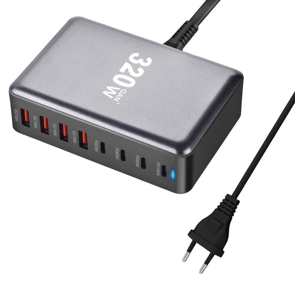 320W GaN 8 - Port USB - C Charger - MoodPeach