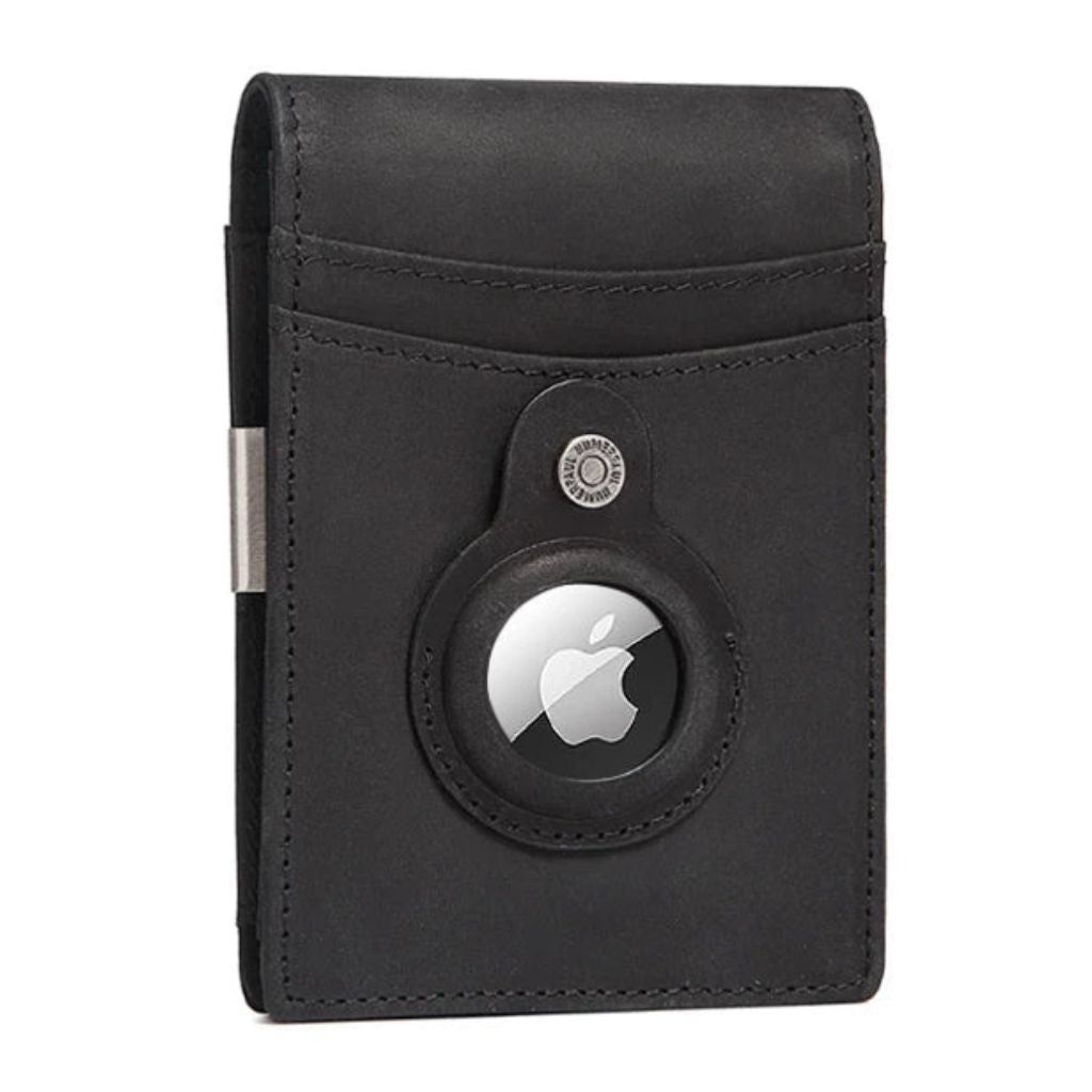AirTag Leather Flip Wallet - MoodPeach
