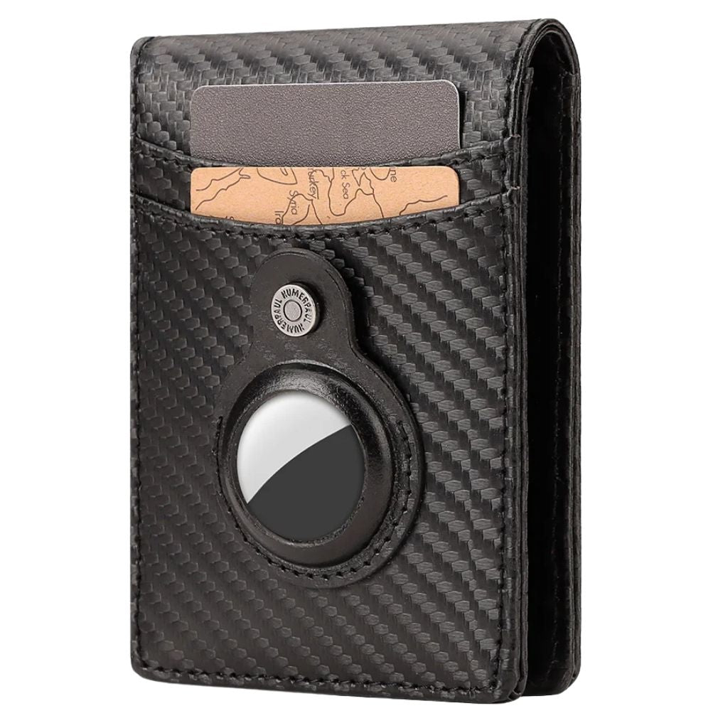 AirTag Leather Flip Wallet - MoodPeach