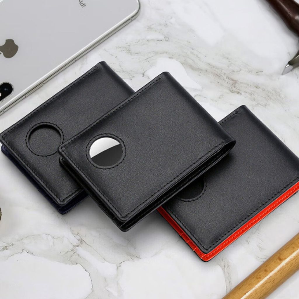 AirTag Leather Wallet - MoodPeach
