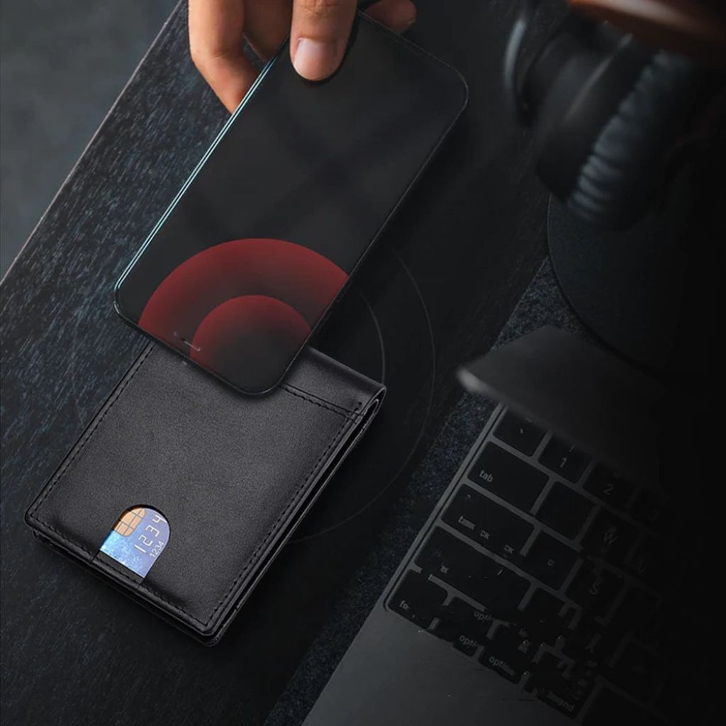 AirTag Leather Wallet - MoodPeach
