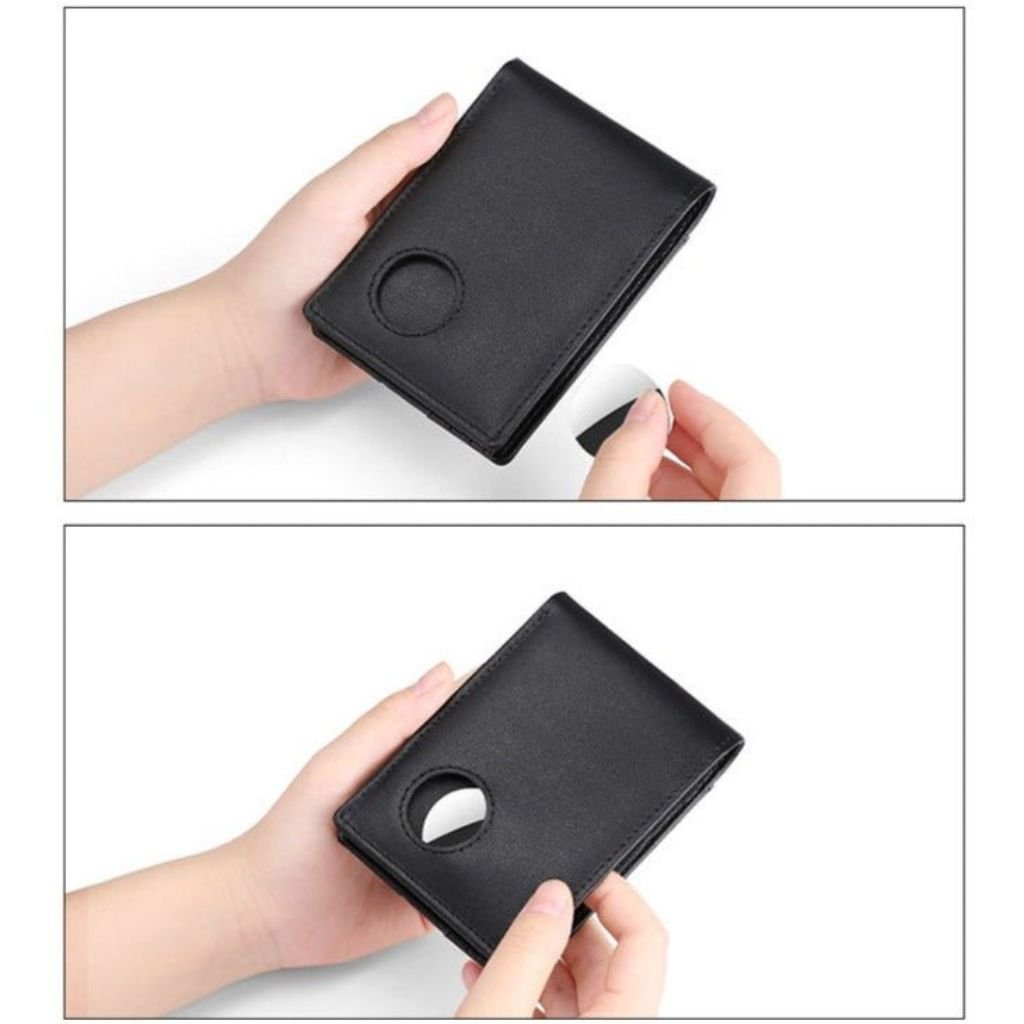 AirTag Leather Wallet - MoodPeach